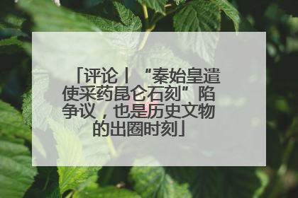 评论丨“秦始皇遣使采药昆仑石刻”陷争议，也是历史文物的出圈时刻