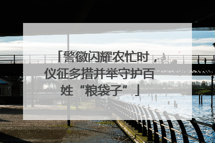 警徽闪耀农忙时，仪征多措并举守护百姓“粮袋子”