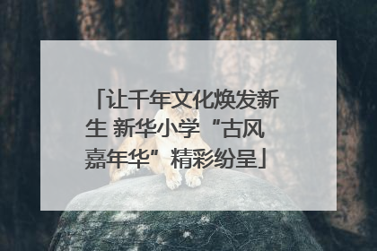 让千年文化焕发新生 新华小学“古风嘉年华”精彩纷呈