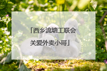 西乡流塘工联会关爱外卖小哥