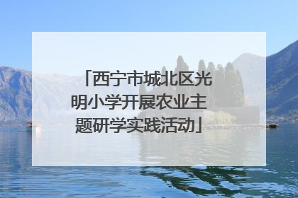 西宁市城北区光明小学开展农业主题研学实践活动