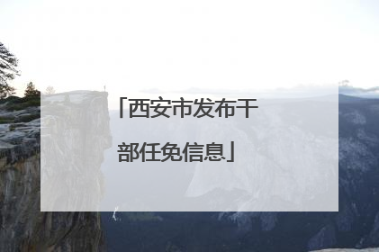 西安市发布干部任免信息