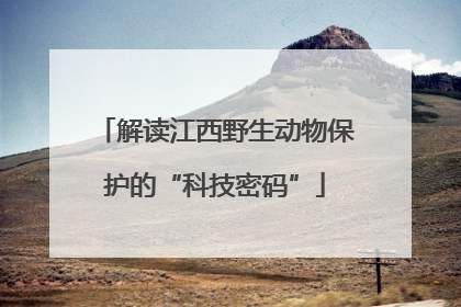 解读江西野生动物保护的“科技密码”