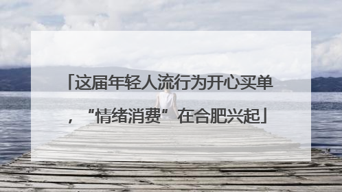 这届年轻人流行为开心买单，“情绪消费”在合肥兴起