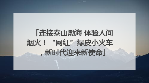 连接泰山渤海 体验人间烟火！“网红”绿皮小火车，新时代迎来新使命