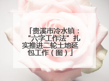 贵溪市冷水镇：“六字工作法”扎实推进二轮土地延包工作（图）
