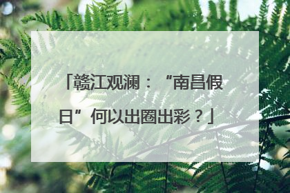 赣江观澜：“南昌假日”何以出圈出彩？