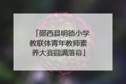 郧西县明德小学教联体青年教师素养大赛圆满落幕