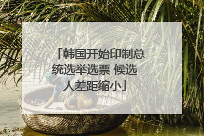 韩国开始印制总统选举选票 候选人差距缩小