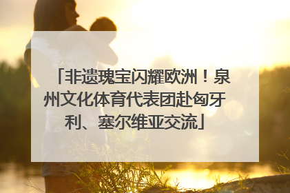 非遗瑰宝闪耀欧洲！泉州文化体育代表团赴匈牙利、塞尔维亚交流