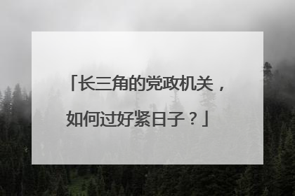 长三角的党政机关，如何过好紧日子？