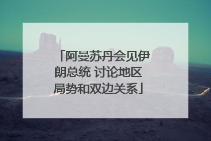 阿曼苏丹会见伊朗总统 讨论地区局势和双边关系