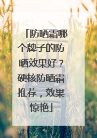 防晒霜哪个牌子的防晒效果好？硬核防晒霜推荐，效果惊艳