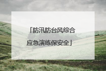 防汛防台风综合应急演练保安全