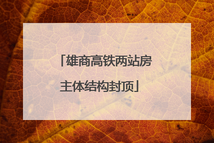 雄商高铁两站房主体结构封顶