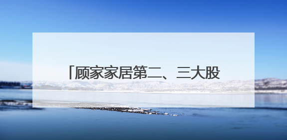 顾家家居第二、三大股东全部股份被冻结，债权金额合计约20亿元
