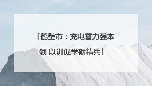鹤壁市：充电蓄力强本领 以训促学砺精兵