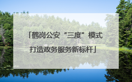 鹤岗公安“三度”模式 打造政务服务新标杆