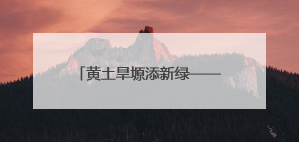黄土旱塬添新绿——环县“三北”工程加速绘就生态新画卷