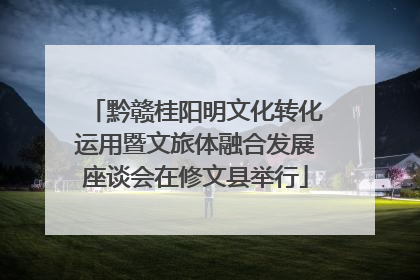 黔赣桂阳明文化转化运用暨文旅体融合发展座谈会在修文县举行