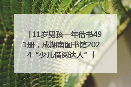 11岁男孩一年借书491册，成湖南图书馆2024“少儿借阅达人”