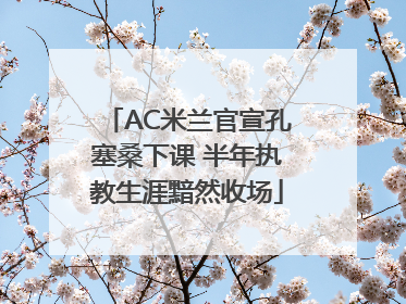 AC米兰官宣孔塞桑下课 半年执教生涯黯然收场